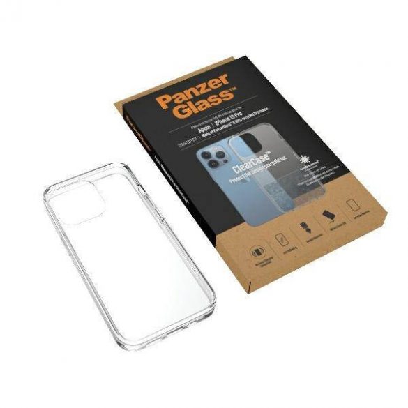 PanzerGlass ClearCase iPhone 13 Pro 6,1" Husă antibacteriană de calitate militară transparentă 0322