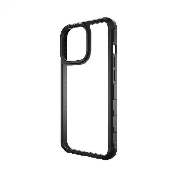 Husă PanzerGlass ClearCase pentru iPhone 13 Pro 6,1" neagră, antibacterian, calitate militară, SilverBullet 0324