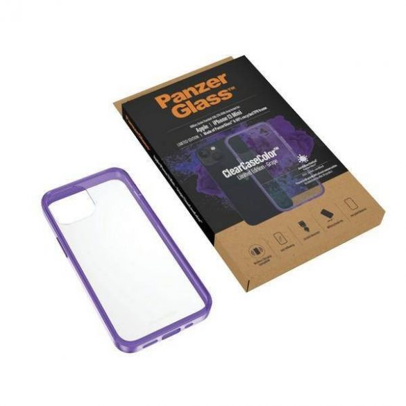 Husă PanzerGlass ClearCase pentru iPhone 13 Mini 5,4" antibacteriană grad militar Grape 0327