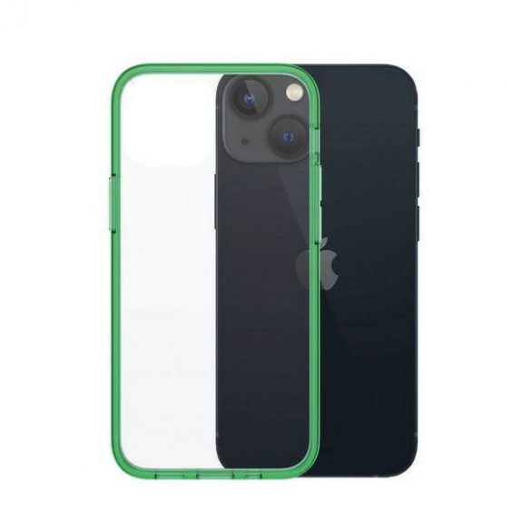 Husă PanzerGlass ClearCase iPhone 13 Mini 5,4" antibacteriană de calitate militară Lime 0329