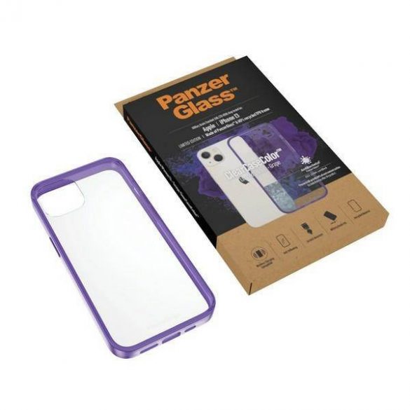 PanzerGlass ClearCase iPhone 13 / 14 / 15 6.1" Antibacterian Military Grape 0332