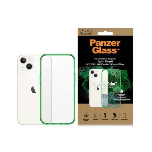 PanzerGlass ClearCase iPhone 13 / 14 / 15 6,1" Antibacterian Gradul militar Var 0334