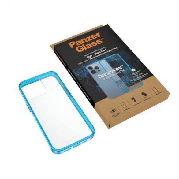 Husă PanzerGlass ClearCase iPhone 13 Pro 6.1" antibacteriană Bondi Blue 0336 de calitate militară