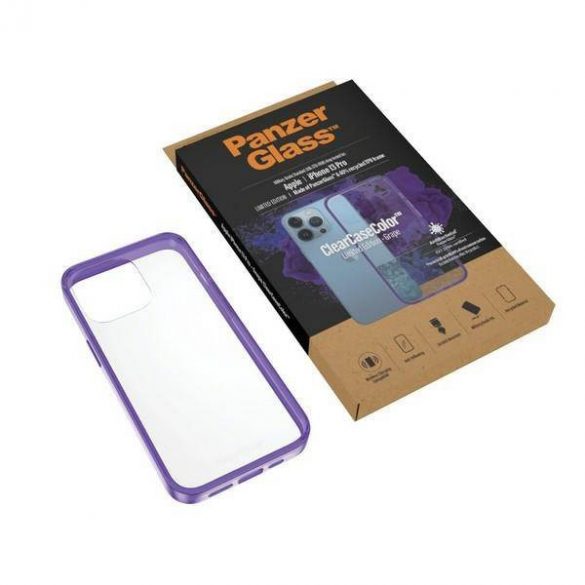 Husă PanzerGlass ClearCase pentru iPhone 13 Pro 6,1" antibacteriană grad militar Grape 0337