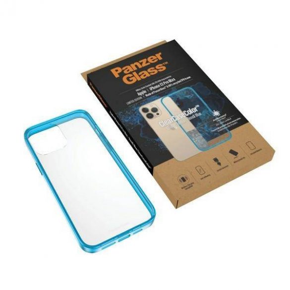 Husă PanzerGlass ClearCase pentru iPhone 13 Pro Max 6,7" antibacterian Bondi Blue 0341 de calitate militară