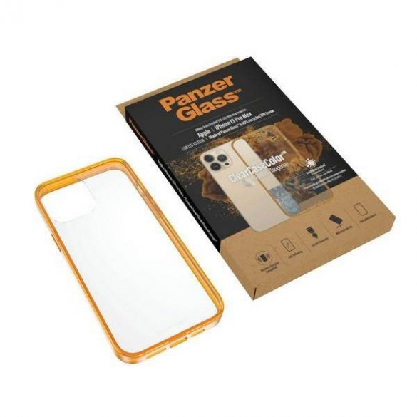 Husă PanzerGlass ClearCase iPhone 13 Pro Max 6,7" antibacteriană militară Tangerine 0343