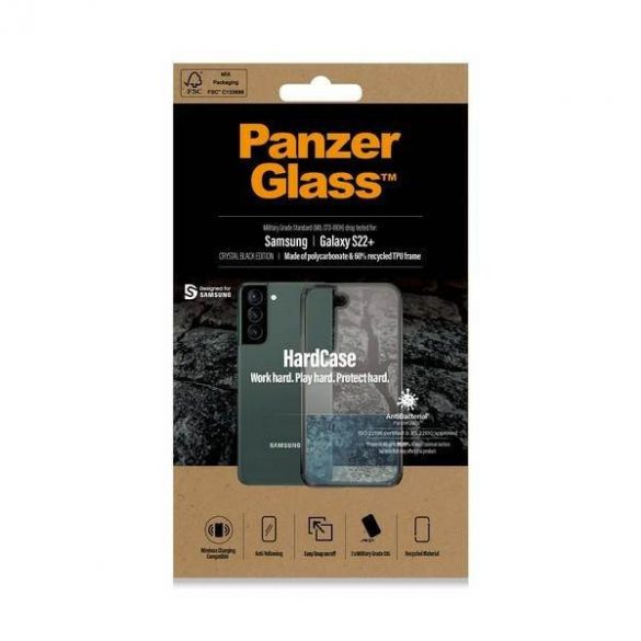 PanzerGlass HardCase Samsung S22+ G906 Husă transparentă antibacteriană de calitate militară