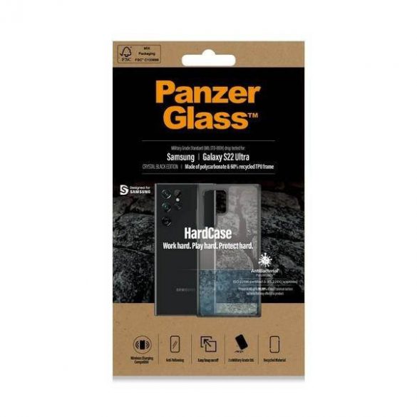 Panzer sticlă hard Husă Samsung S22 Ultra G908 Antibacterian husă militar clar