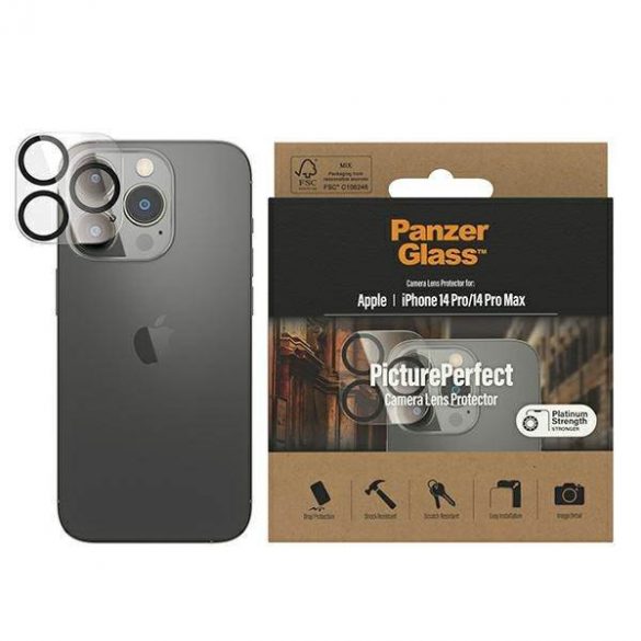 Panzer sticlă Camera protecțieiPhone 14 Pro / 14 Pro Max Platinium Strength 0400 ecran protector