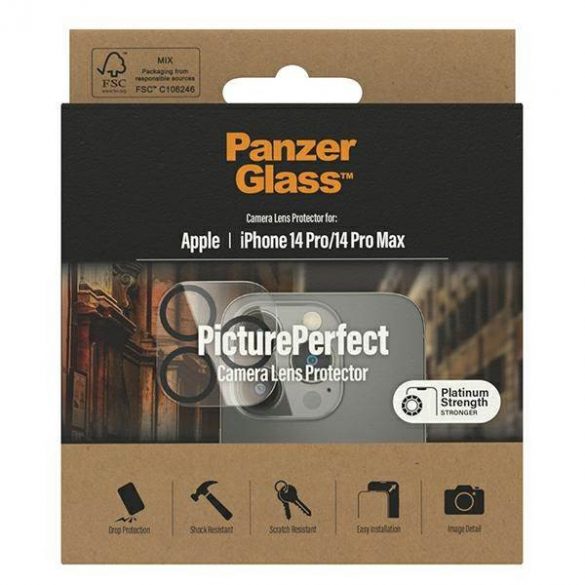 Panzer sticlă Camera protecțieiPhone 14 Pro / 14 Pro Max Platinium Strength 0400 ecran protector