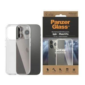 Panzer sticlă hard Husă iPhone 14 Pro 6,1" Antibacterian husă transparent 0402 de grad militar