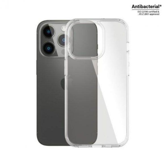 Panzer sticlă hard Husă iPhone 14 Pro 6,1" Antibacterian husă transparent 0402 de grad militar