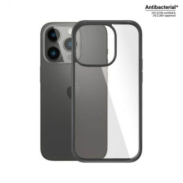 Husă PanzerGlass ClearCase iPhone 14 Pro 6.1" antibacterian czarny/negru 0406