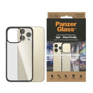 Husă PanzerGlass ClearCase iPhone 14 Pro Max 6,7" Antibacterian czarny/negru 0408