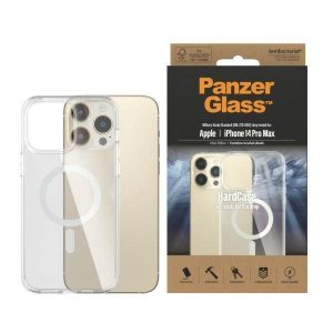 PanzerGlass HardCase iPhone 14 Pro Max 6,7" MagSafe Antibacterian Husă transparentă de calitate militară 0412