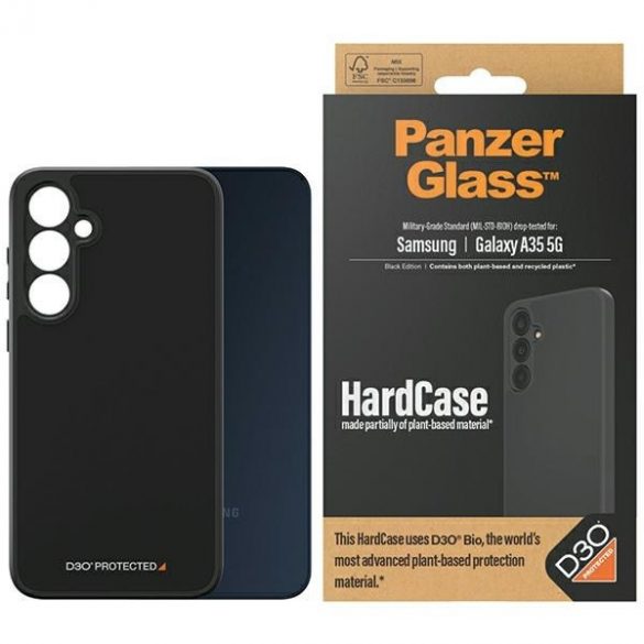 PanzerGlass HardCase Sam A35 5G A356 D3O 3xMilitary grade czarny/negru 0472