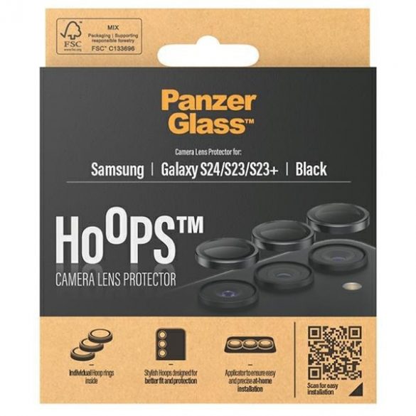 PanzerGlass Hoops Camera Sam S24 / S23 / S23+ czarny/negru 1207 inele optice de protectie a obiectivului camerei