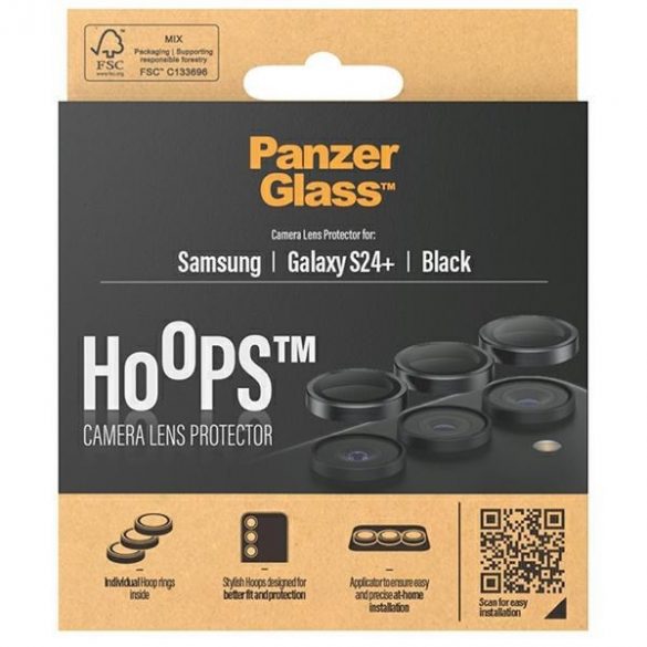 PanzerGlass Hoops Camera Sam S24+ czarny/black 1208 inelele optice pentru protectia obiectivului camerei