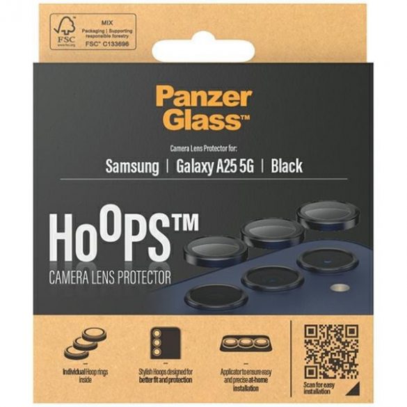 PanzerGlass Hoops Camera Sam A25 5G czarny/negru 1225 inele optice de protectie a obiectivului camerei