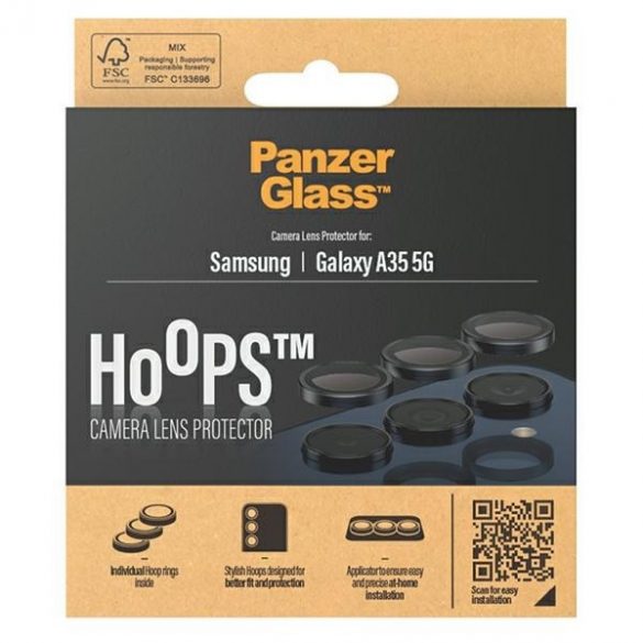 PanzerGlass Hoops Camera Sam A35 5G A356 czarny/negru 1226 inele optice de protectie a obiectivului camerei