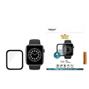 PanzerGlass Curved Apple Watch 4/5/6/SE 44mm Protector de ecran antibacterian czarny/negru