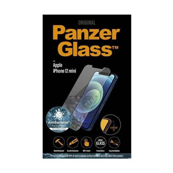 Protector de ecran antibacterian PanzerGlass Standard Super+ iPhone 12 Mini