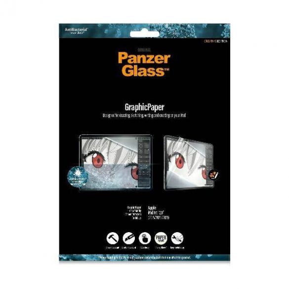 PanzerGlass GraphicPaper iPad Pro 12,9" (18,20,21) Anti-orbire, compatibil cu carcasa, protectie antibacteriana pentru ecran