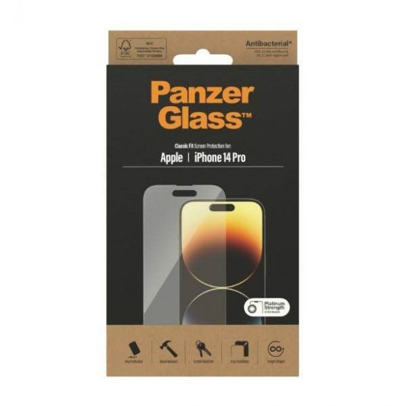 PanzerGlass Classic Fit iPhone 14 Pro 6,1" Protectie ecran Protectie antibacteriana 2768