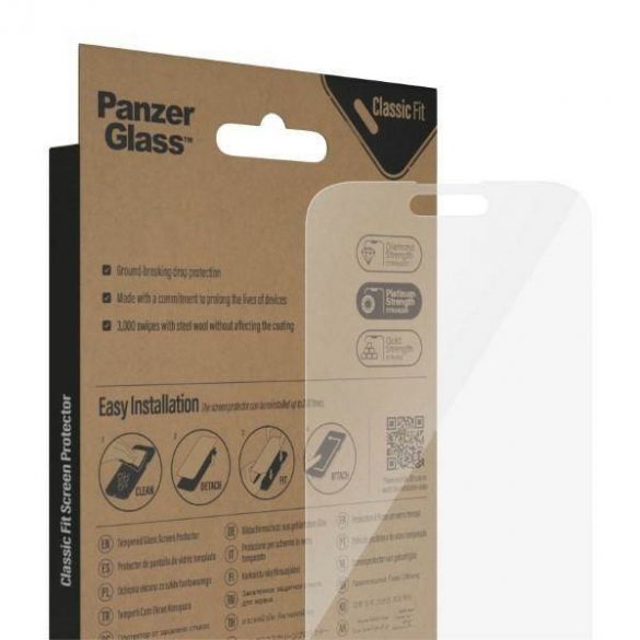 PanzerGlass Classic Fit iPhone 14 Pro Max 6,7" Protectie ecran Antibacterian 2770