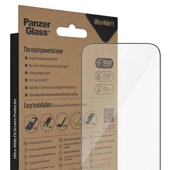 PanzerGlass Ultra-Wide Fit iPhone 14 Pro 6,1" Protectie ecran Antibacterian Easy Alineer inclus Protector de ecran 2784