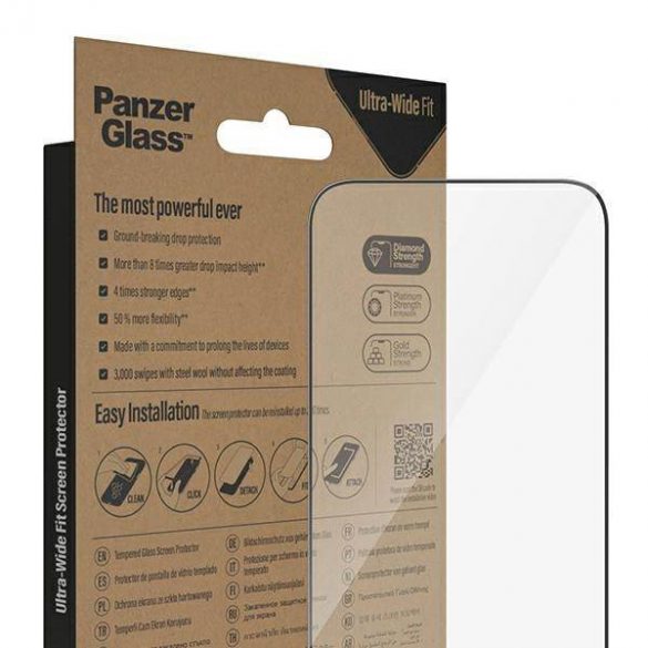 PanzerGlass Ultra-Wide Fit iPhone 14 Pro Max 6,7" Protectie ecran Antibacterian Easy Alineer inclus Protector de ecran 2786