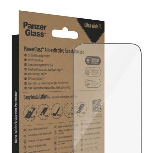 Panzer sticlă Ultra-Wide Fit iPhone 14 Pro 6,1 "ecran de protecție antireflex antibacterian Easy Aligner inclus 2788 ecran protector