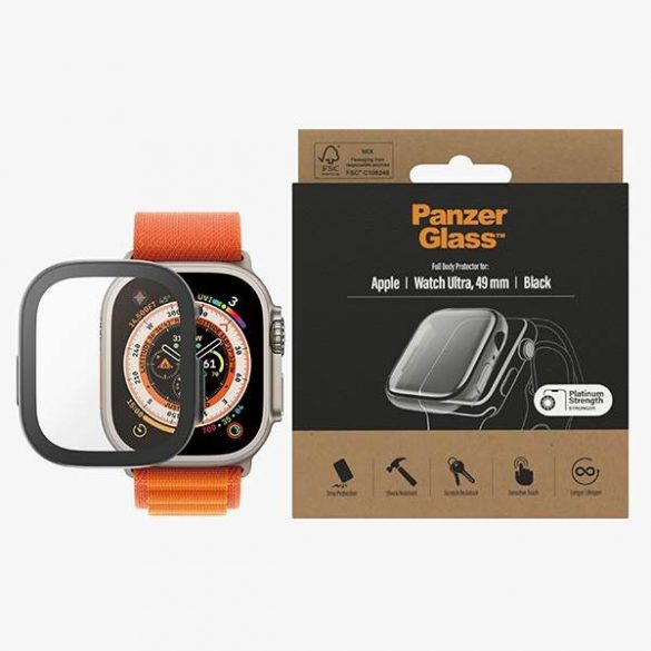 Protector de ecran PanzerGlass Full Body Apple Watch Ultra 49 mm czarny/negru 3678