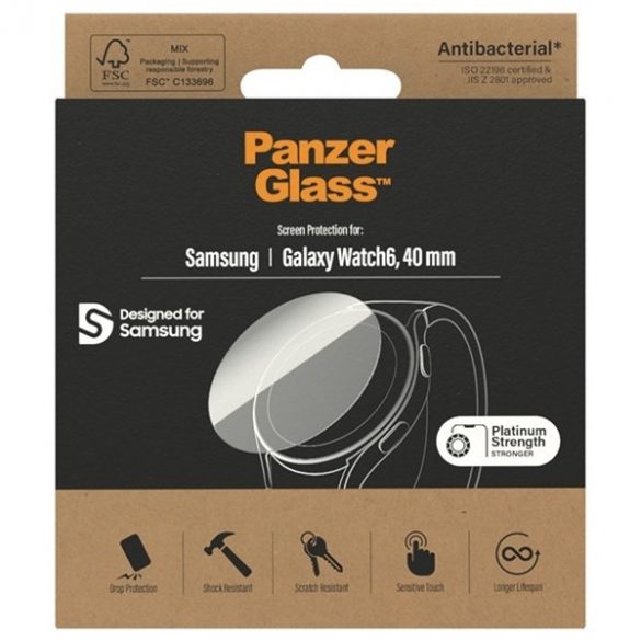 Panzer sticlă Galaxy Watch6 40mm Protecție ecran antibacteriană 3683