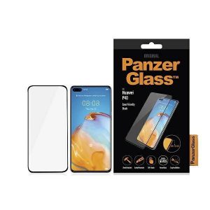 Protector de ecran PanzerGlass E2E Super+ Huawei P40 prietenos cu husa czarny/negru