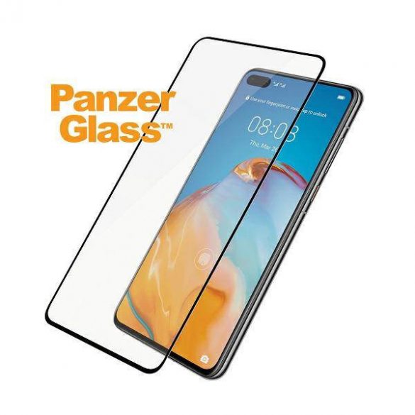 Protector de ecran PanzerGlass E2E Super+ Huawei P40 prietenos cu husa czarny/negru