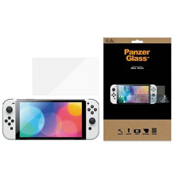 Protector de ecran antibacterian PanzerGlass standard Nintendo Switch OLED