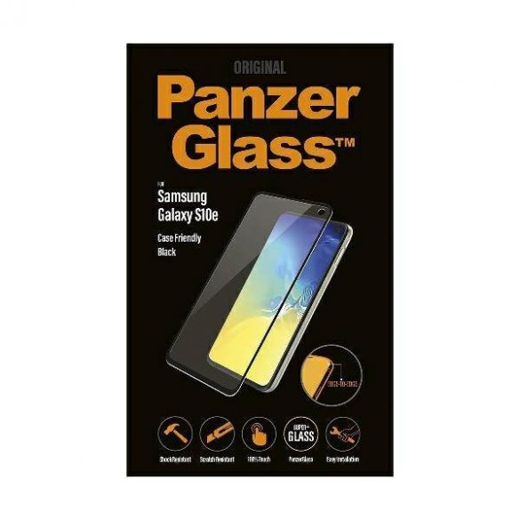 PanzerGlass E2E Super+ Samsung S10e G970 Protector de ecran prietenos cu carcasa neagră/czarny