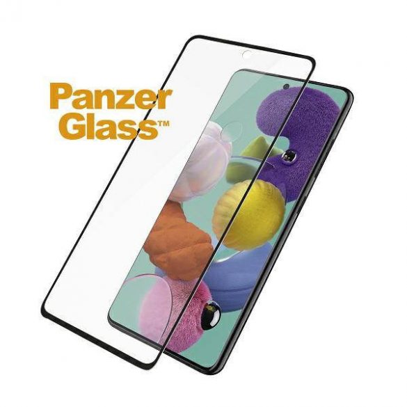 PanzerGlass E2E obișnuit Samsung A51 A515 Protector de ecran prietenos cu husă czarny/negru