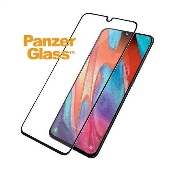 PanzerGlass E2E obișnuit Samsung A41 A415 Protector de ecran prietenos cu husă czarny/negru