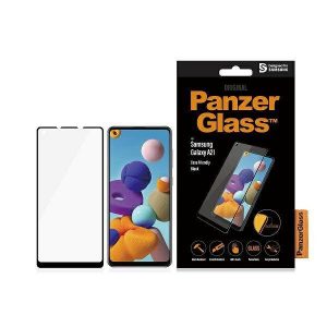 PanzerGlass E2E obișnuit Samsung A21 A215 Protector de ecran prietenos cu husa czarny/negru