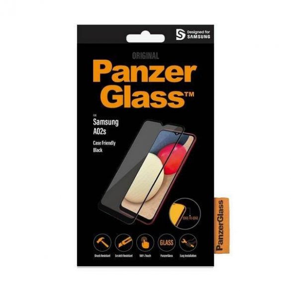 PanzerGlass E2E Super+ Samsung A02s A025F Protector de ecran antibacterian cu carcasa prietenoasa/negru