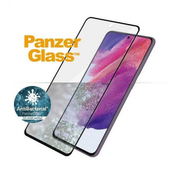 PanzerGlass E2E Microfracture Samsung S21 FE Carcasa prietenoasa cu amprenta Antibacterian czarny/negru 7275 protector de ecran