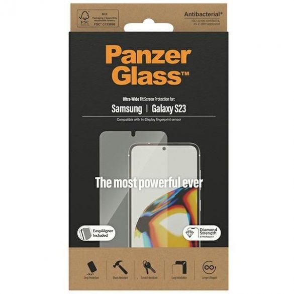 PanzerGlass Ultra-Wide Fit Sam S23 S911 Screen Protection 7315 z aplicator