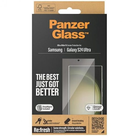 PanzerGlass Ultra-Wide Fit Sam S24 Ultra S928 Screen Protection 7352 z aplicator