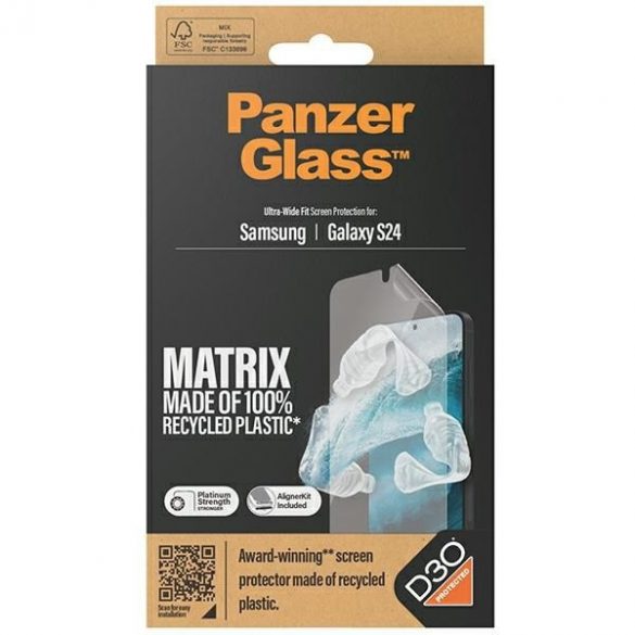 PanzerGlass Ultra-Wide Fit Sam S24 S921 D3O Matrix Screen Protection 7353 z aplicator