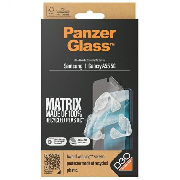 PanzerGlass Matrix Ultra-Wide Fit Sam A55 5G A556 Protecție ecran 7362 cu Easy Aligner