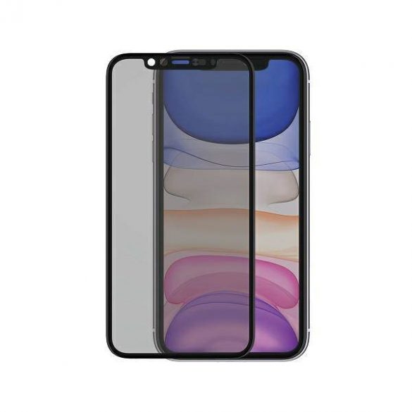 PanzerGlass E2E Super+ iPhone Xr/11 pentru husă, CamSlider Privacy protector de ecran negru/czarny