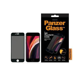 PanzerGlass E2E Super+ iPhone 6/6s/7/8 /SE 2020 / SE 2022 Carcasa prietenoasă Confidențialitate czarny/protecție neagră pentru ecran