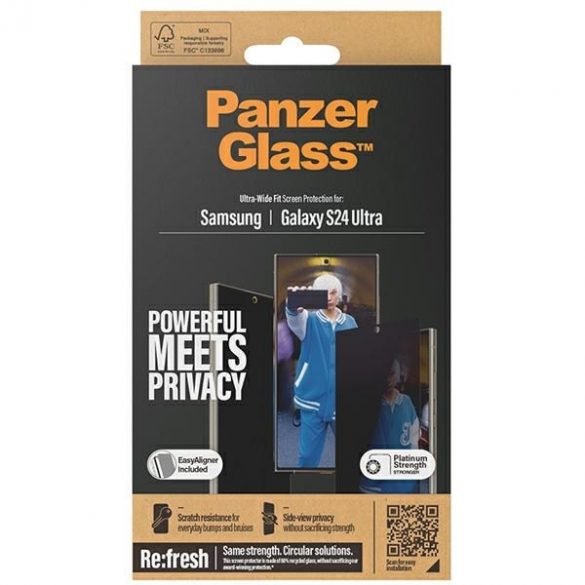 PanzerGlass Ultra-Wide Fit Sam S24 Ultra S928 Protecție pentru ecran de confidențialitate Aliniere ușor inclusă P7352